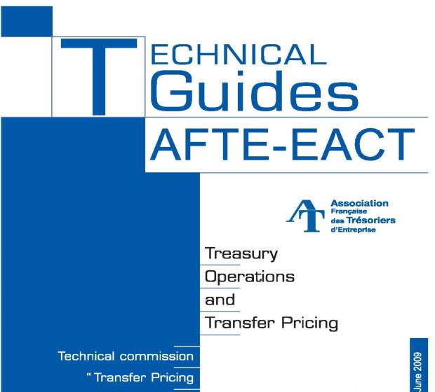Treasury operations and transfer pricing