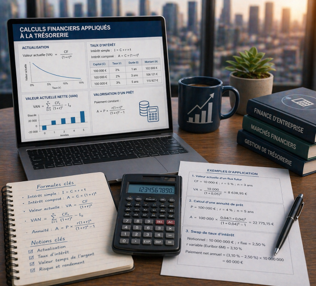 Les calculs financiers appliqués à la trésorerie