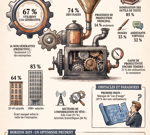 L’IA dans les entreprises françaises : adoption, usages et productivité